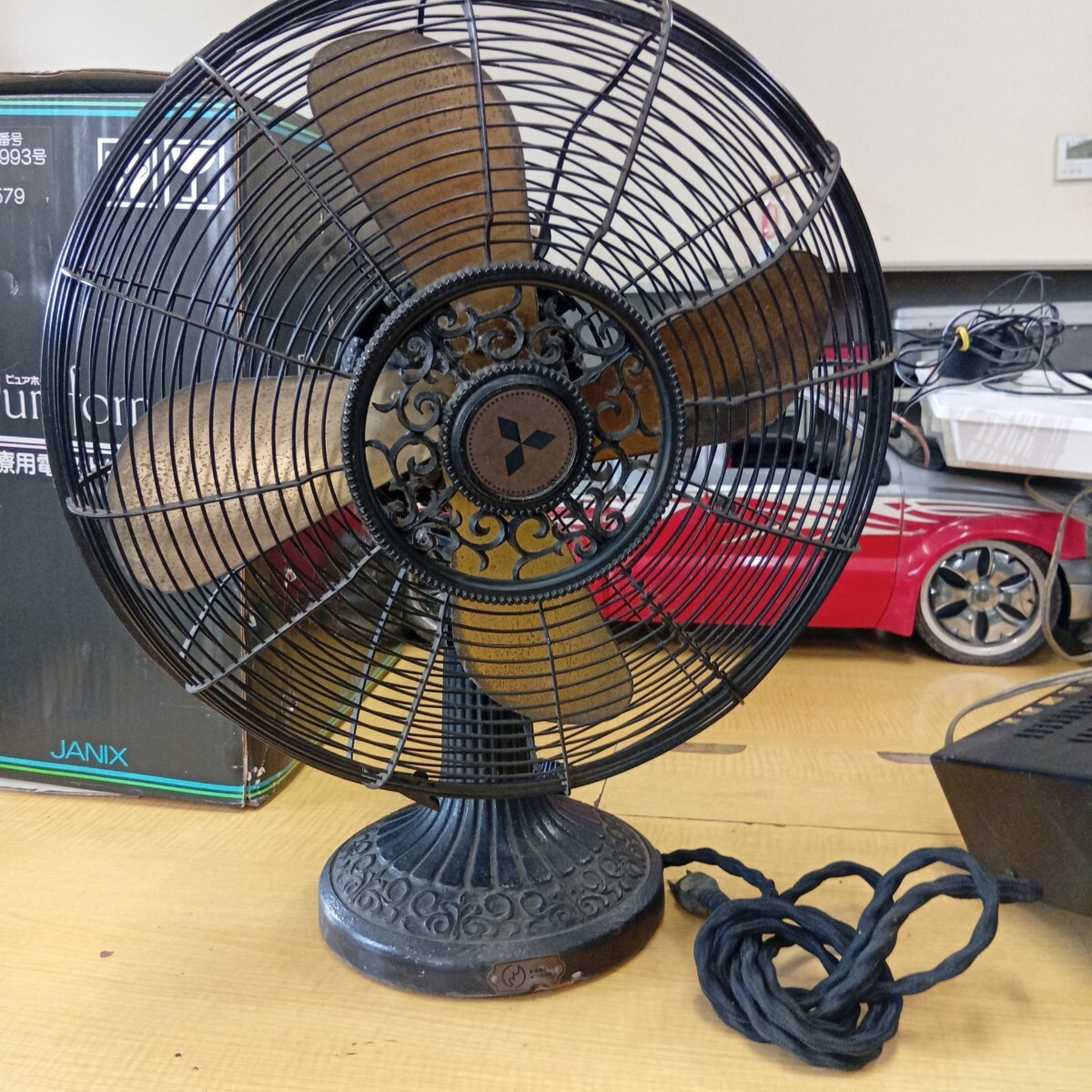 三菱電機扇風機 Z-30EB レトロ アンティーク 黒 Yahoo!オークション