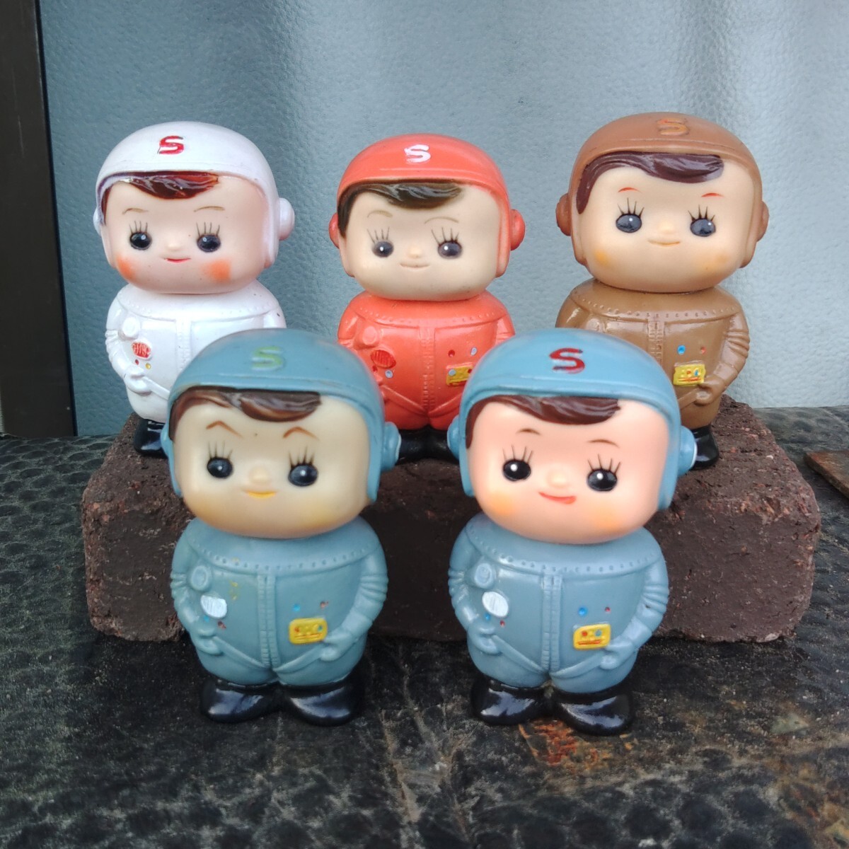 激レア 昭和レトロ 滋賀銀行 当時物 ソフビ しがちゃん 貯金箱 宇宙服