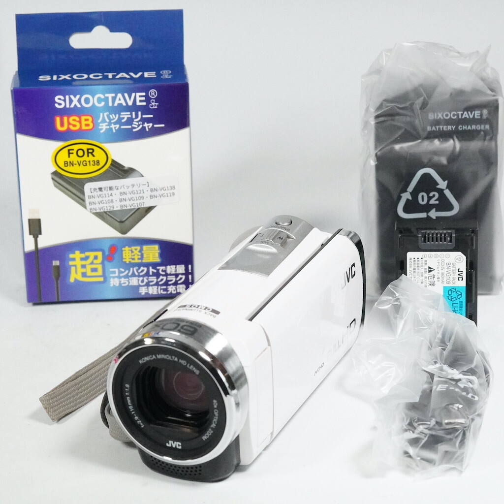 動作確認済】JVC Everio GZ-HM133-S 本体 箱 付属品 動作確認済】JVC