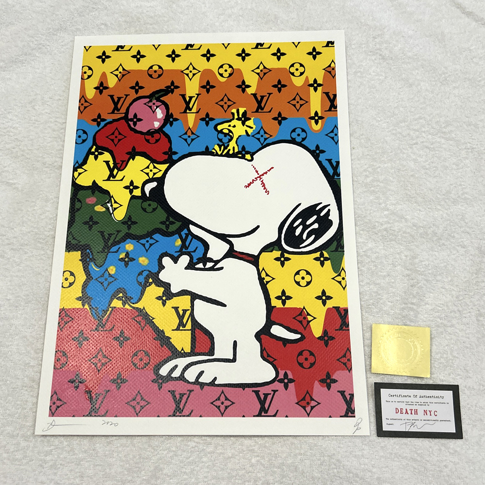 death nyc 世界限定100枚 キースヘリング スヌーピー 星条旗 death nyc