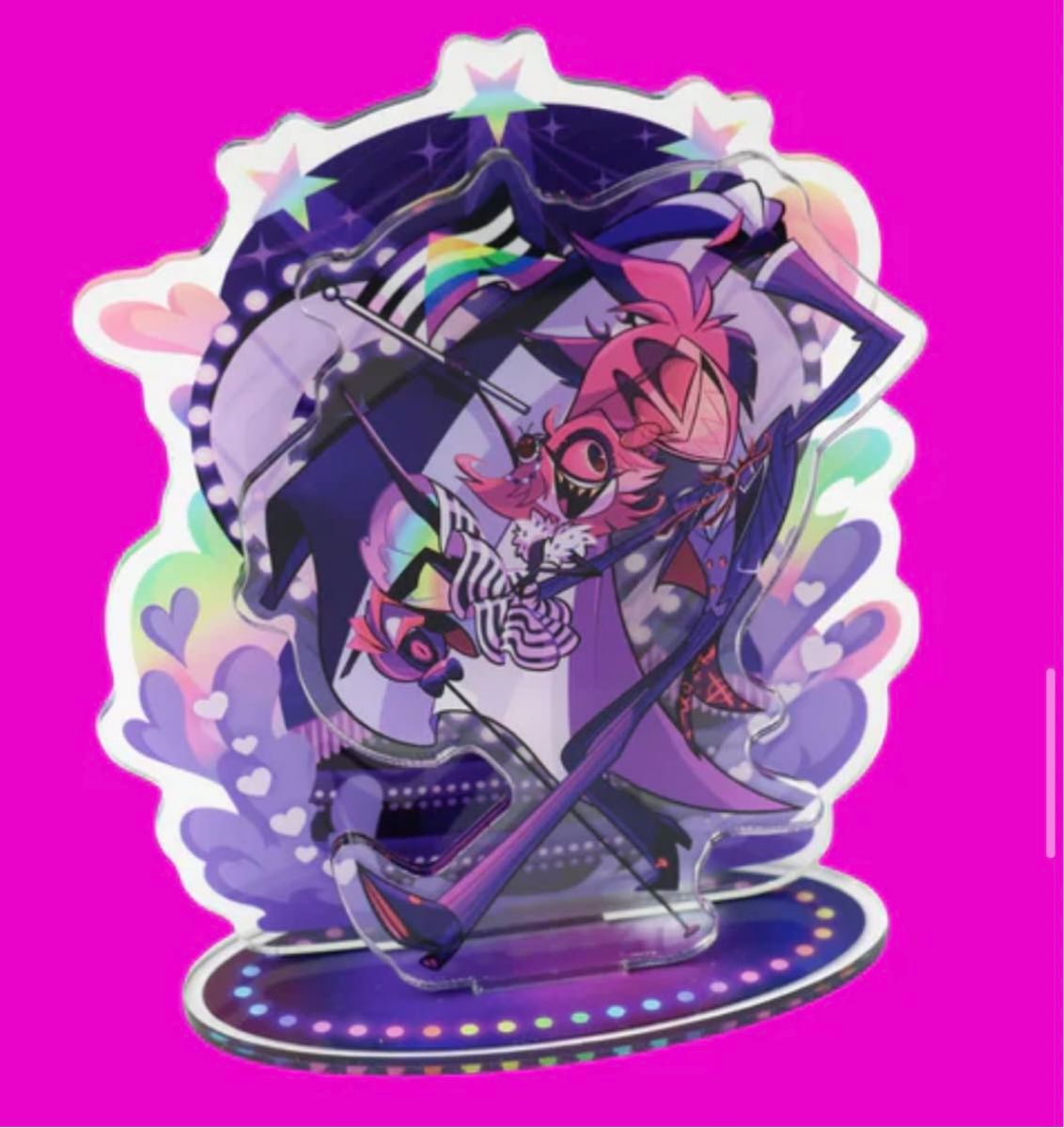 ハズビンホテルへようこそ スクエア缶バッジ アラスター 2種セット