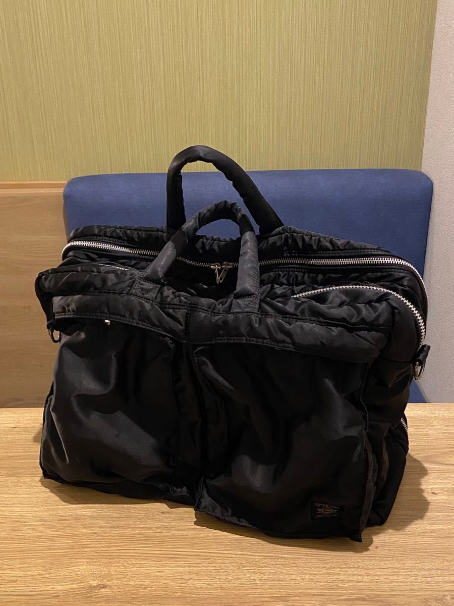 ほぼ未使用ポーター タンカー オーバーナイトブリーフケース ブラック