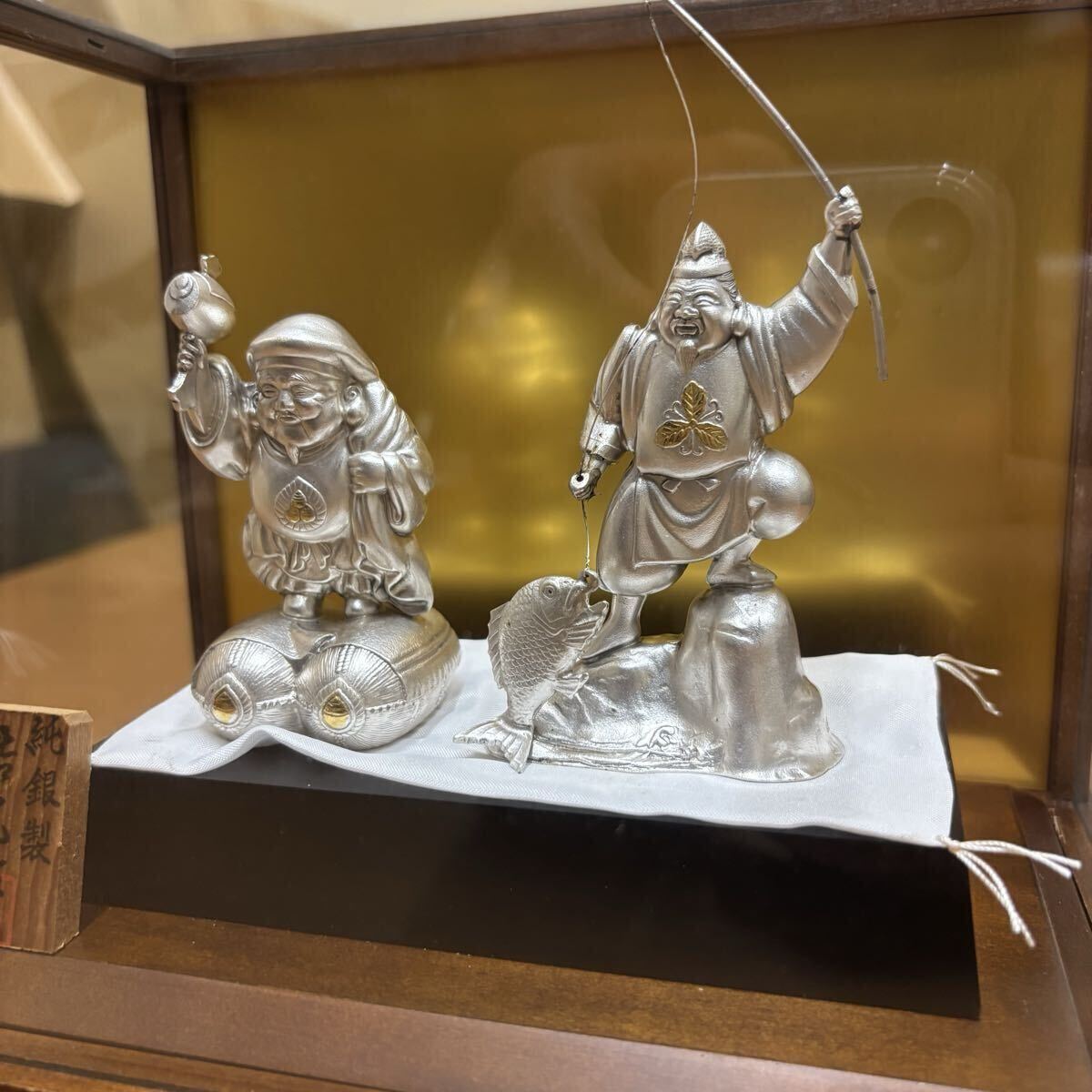 Yahoo!オークション -「恵比寿大黒天」(置物) (銀製)の落札相場・落札価格
