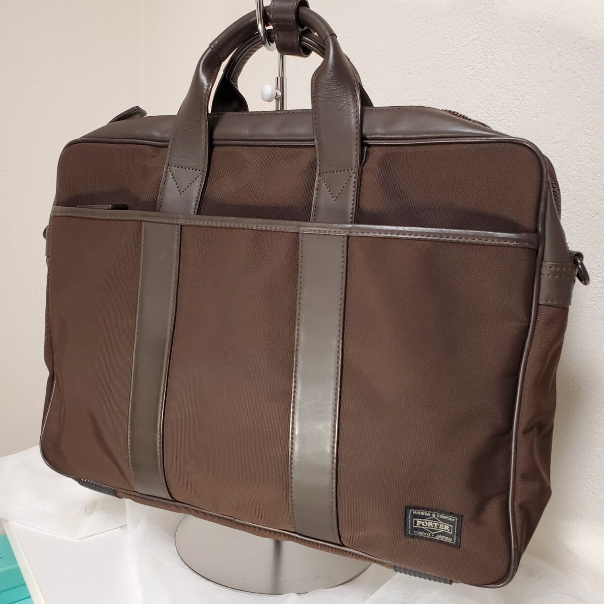 Yahoo!オークション -「porter ビジネスバッグ ブラウン」(かばん