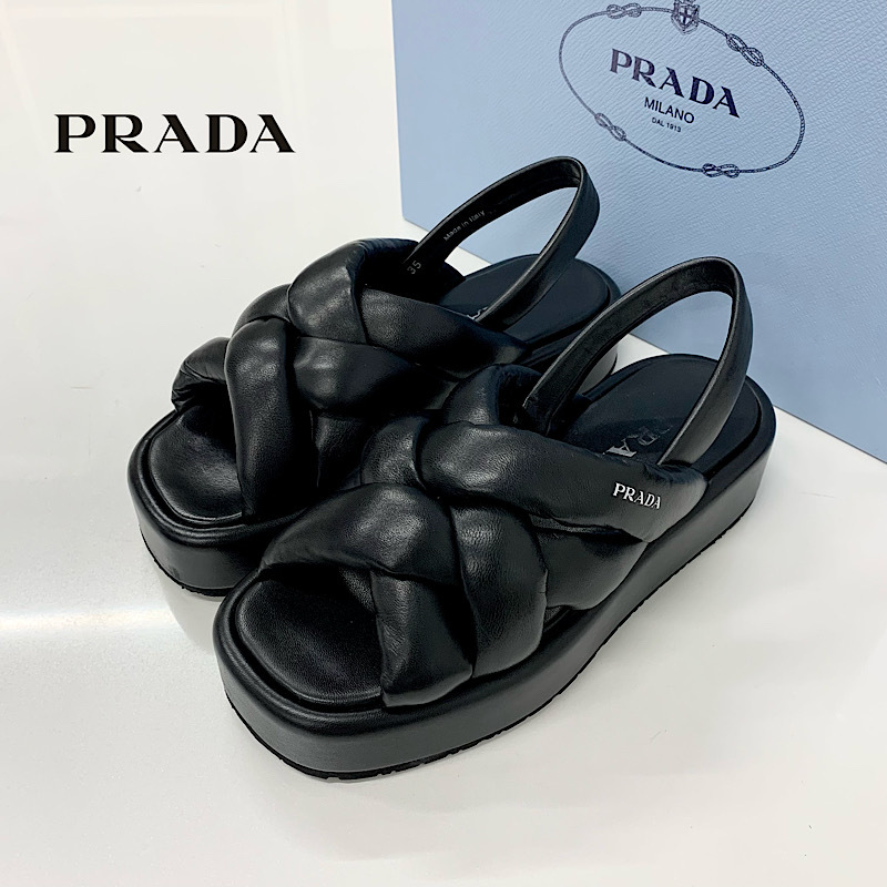 レア PRADA ソフト パデッドナッパレザー ローファー 35 5｜Yahoo