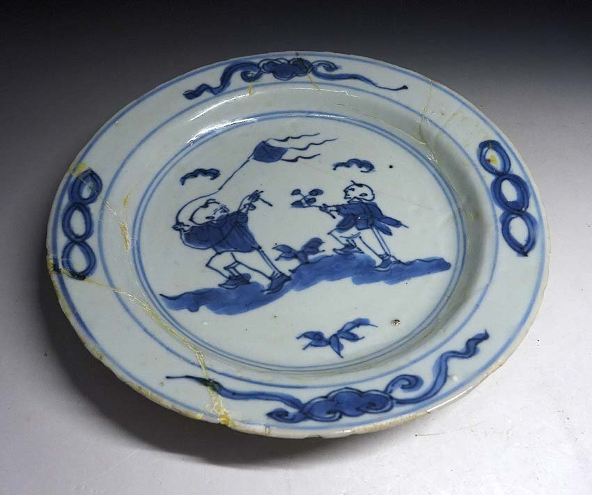 Yahoo!オークション - 「中国 古染付」染付 (骨董陶磁器一般) の落札