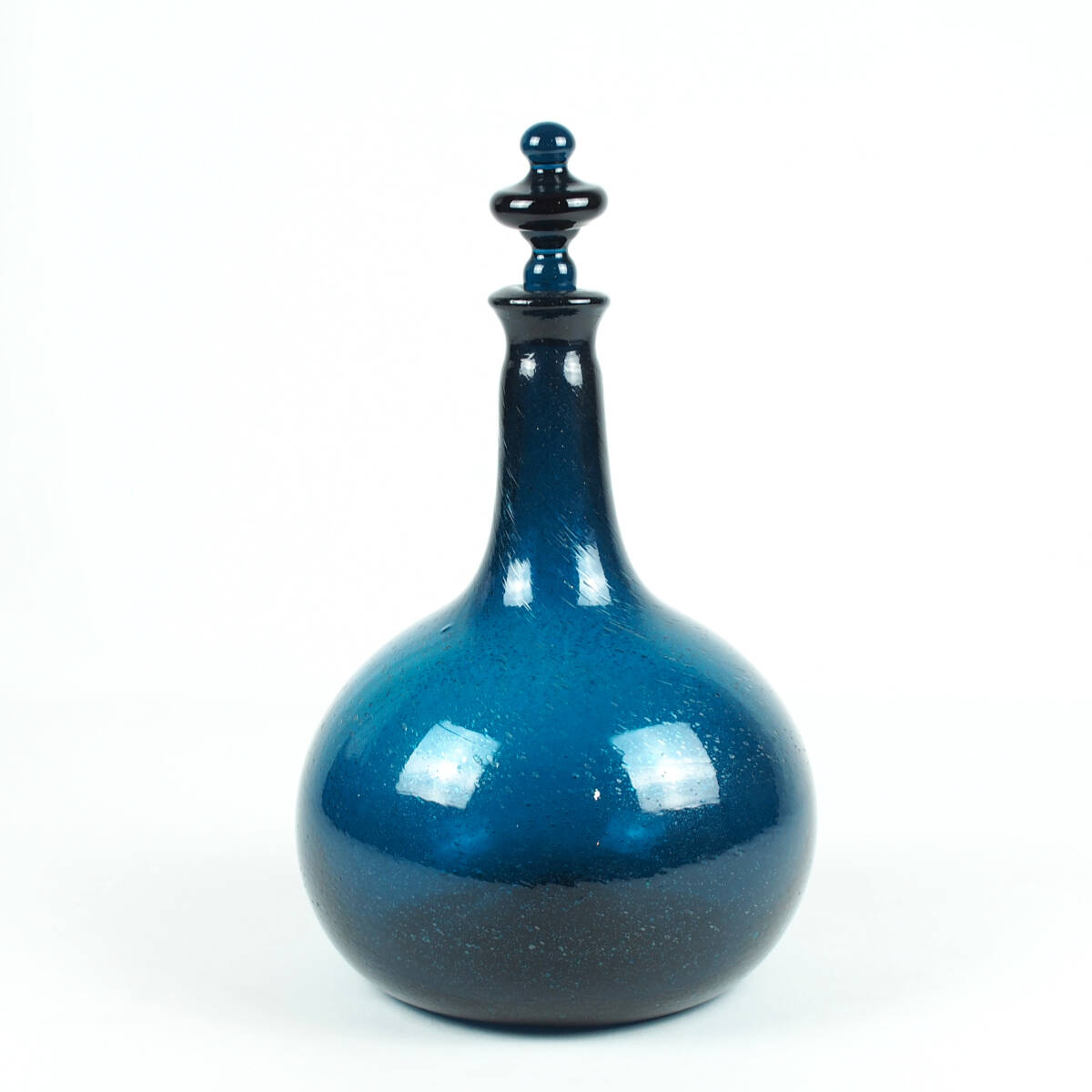 2【倉敷ガラス】小谷眞三 鶏栓の青瓶 2【倉敷ガラス】小谷眞三 鶏栓の