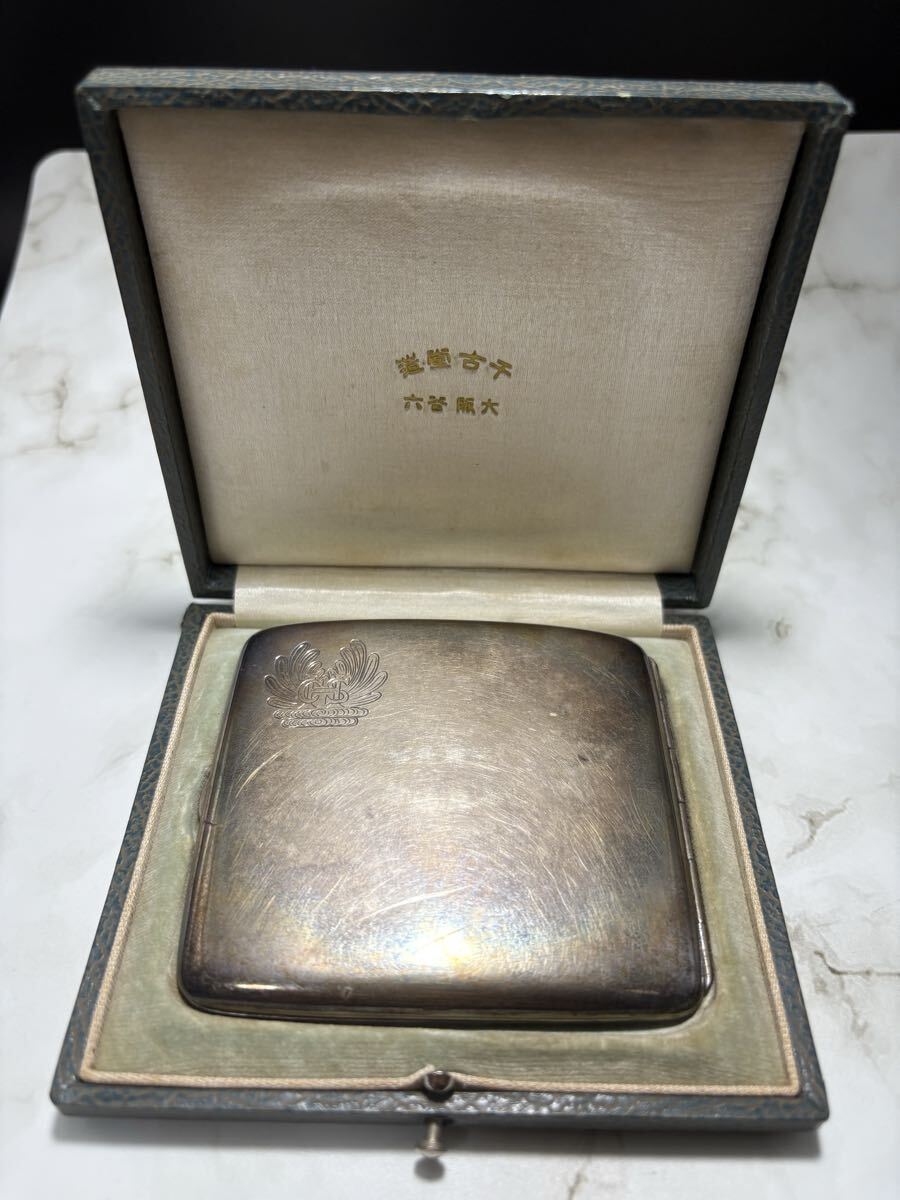 銀 silver 950刻印 煙草入れ シガレットケース 207g 骨董 純銀950刻印