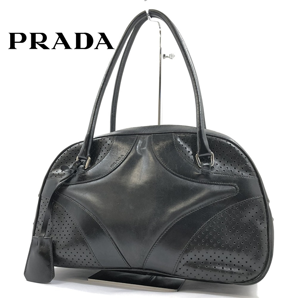 Yahoo!オークション -「prada ボーリングバッグ」(プラダ) (ふ)の落札