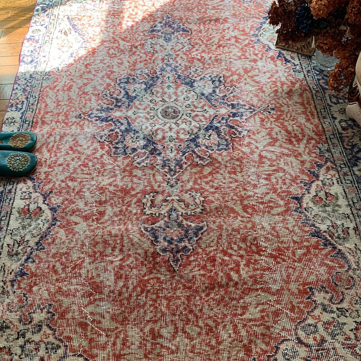 レッド64×222フローラル ミルキー ランナー ロング トルコヴィンテージ