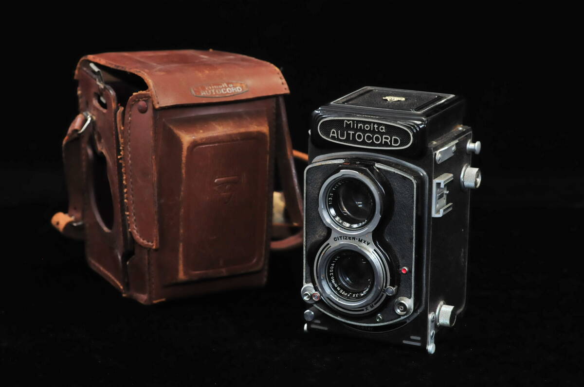 難あり美品】Minolta AUTOCORD 二眼レフ 皮ケース付き 難あり美品