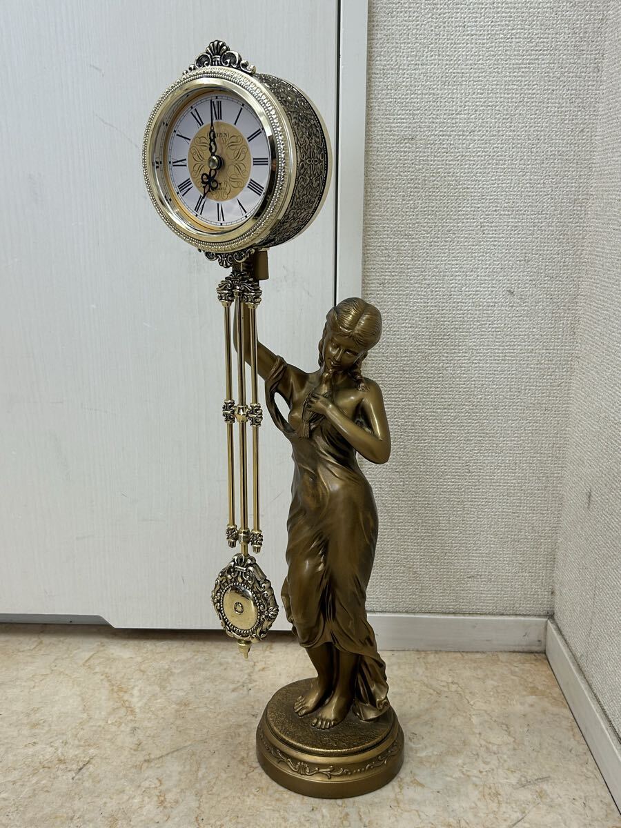 Yahoo!オークション -「ブロンズ像」(置時計) (置時計、掛時計)の落札