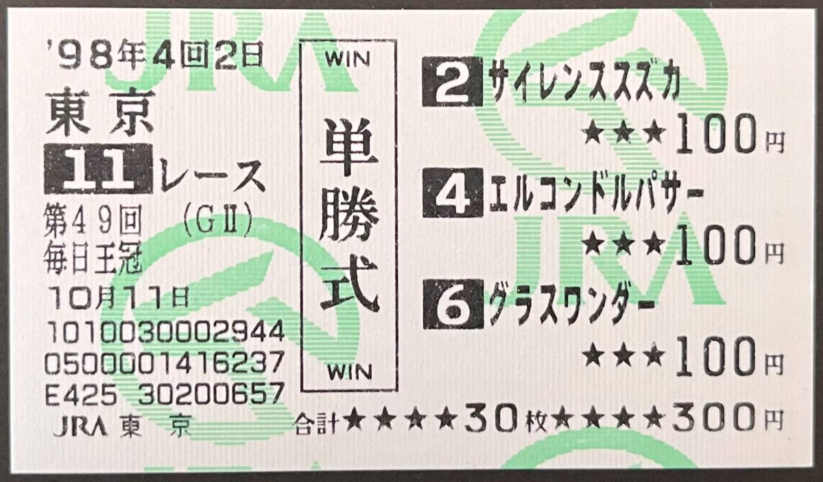 Yahoo!オークション -「サイレンススズカ 馬券」の落札相場・落札価格