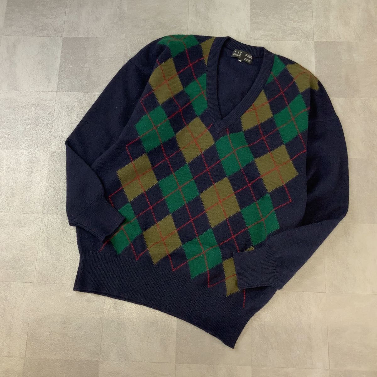 70s 80s Ballantyne Cashmere V-neck Sweater バランタイン カシミア