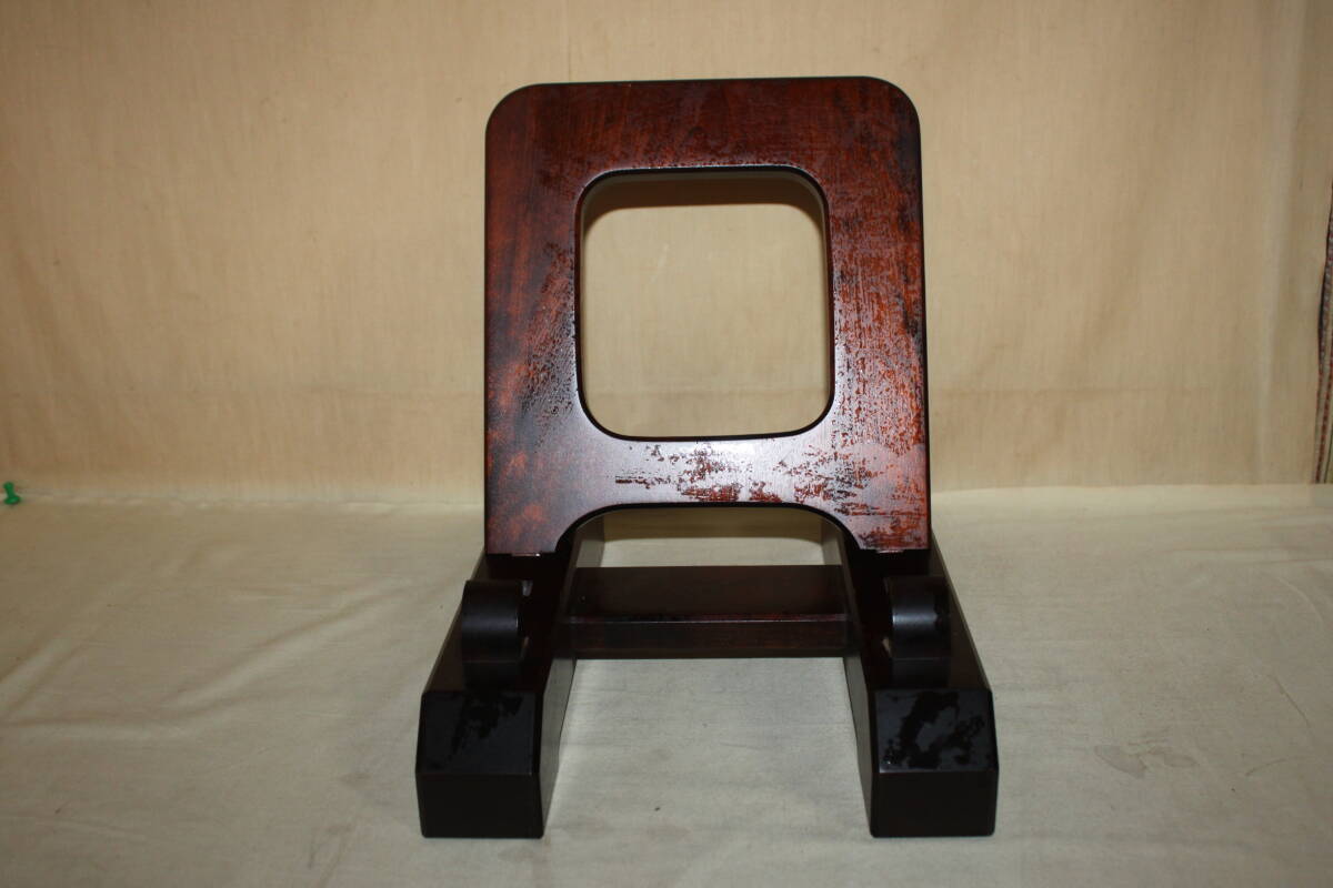 皿立て レア未使用北海道民芸家具 皿立て 額立て 大サイズ 木製 プレート