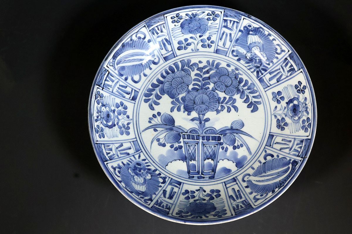 ♥伊万里♥ 芙蓉手 ♥小皿♥ 4枚 ♥ 在銘 染付 皿 骨董 古玩 ♥伊万里