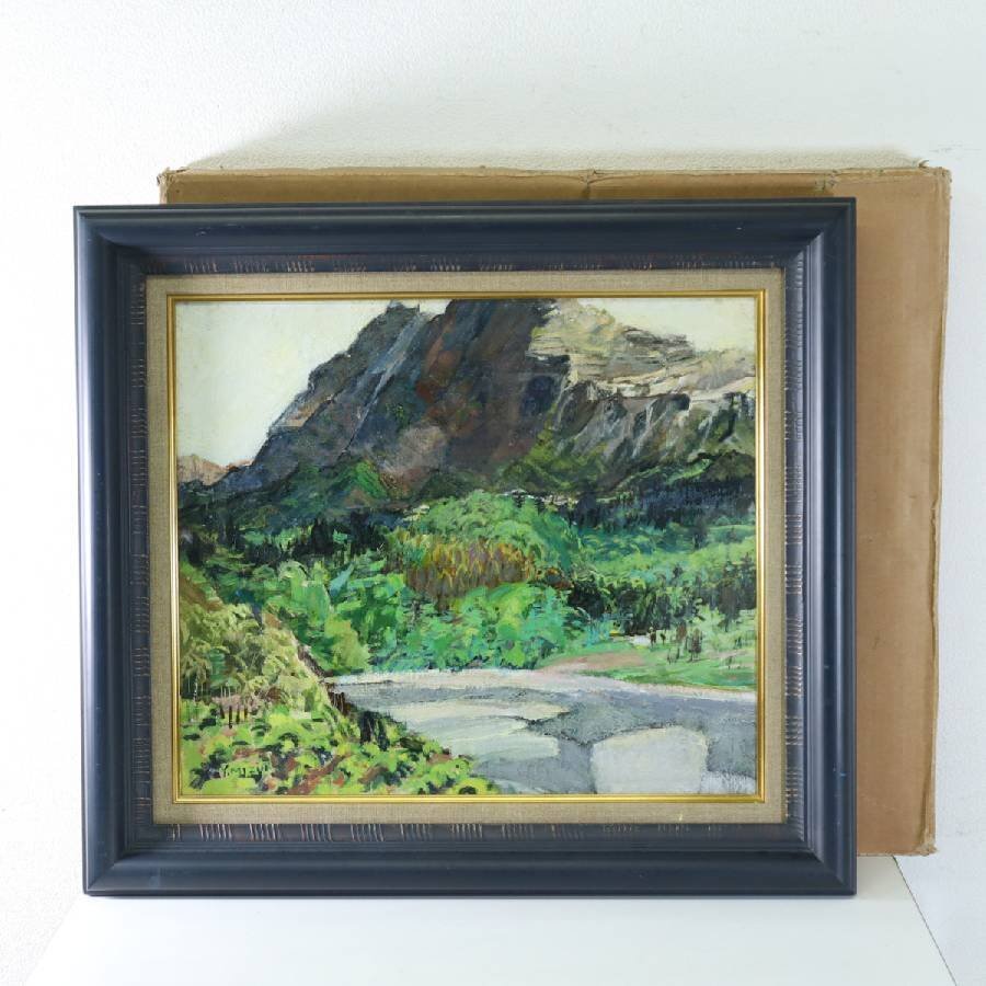 Yahoo!オークション -「渓谷」(油彩) (絵画)の落札相場・落札価格