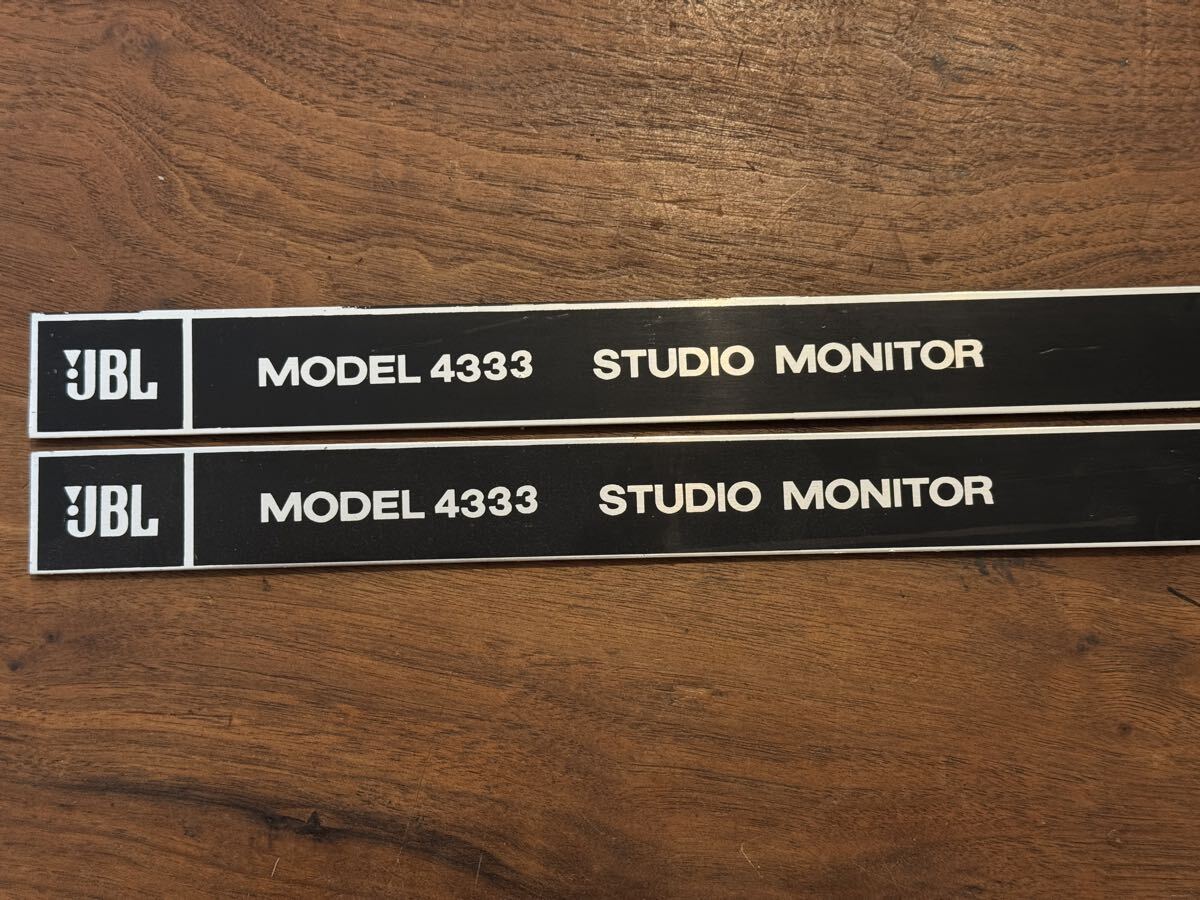 JBL 4345 グリルエンブレム サランネット・ロゴプレート2枚＋新品金具4