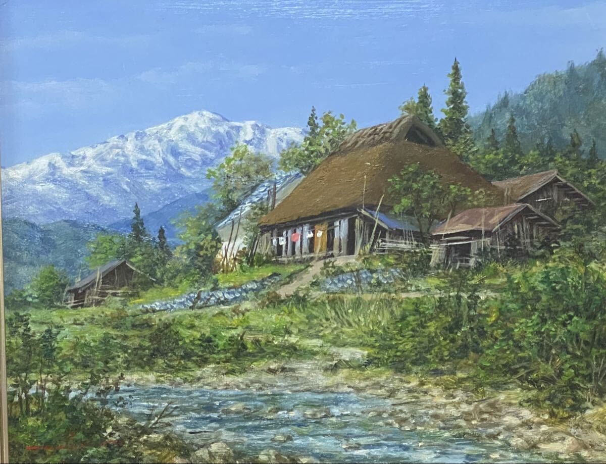 Yahoo!オークション -「絵画 民家」(自然、風景画) (油彩)の落札相場