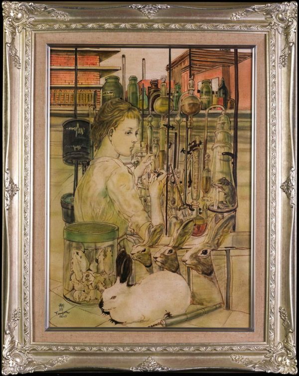 Yahoo!オークション -「藤田嗣治」(人物画) (油彩)の落札相場・落札価格