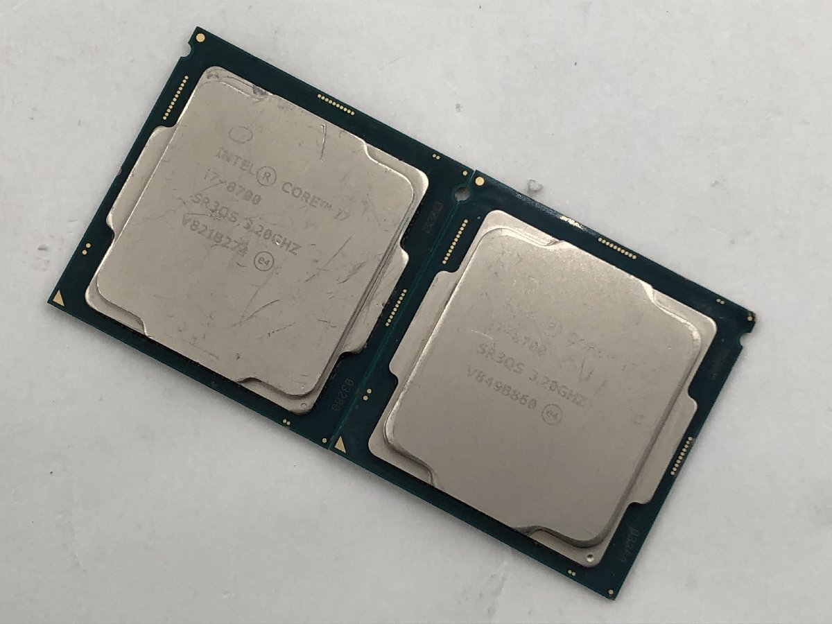 Intel Core i7-8700 2枚セット 正常動作取り外し中古品 Intel Core i7