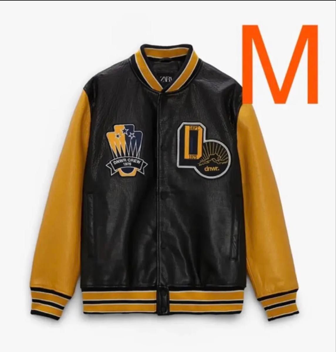 ZARA オールレザースタジャン ボンバージャケット Sサイズ｜Yahoo