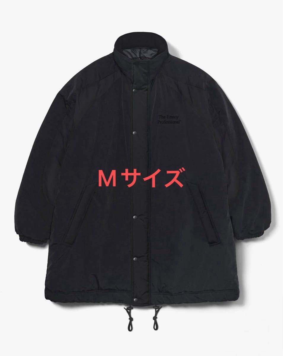 Ennoy PADDED NYLON BENCH COAT (BLACK/WHITE) XL ベンチコート