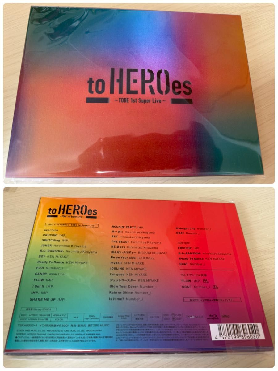 to HEROes TOBE 1st Super Live Blu-ray 初回生産限定盤・通常盤・特典