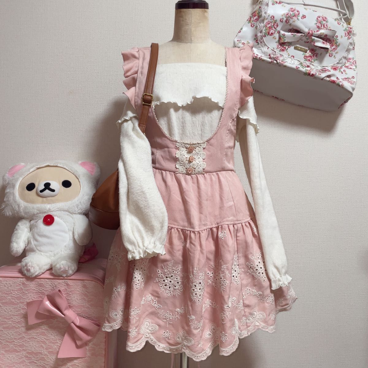 激レア 当時物】LIZ LISA リズリサ 花柄 ワンピース リボン 姫ギャル