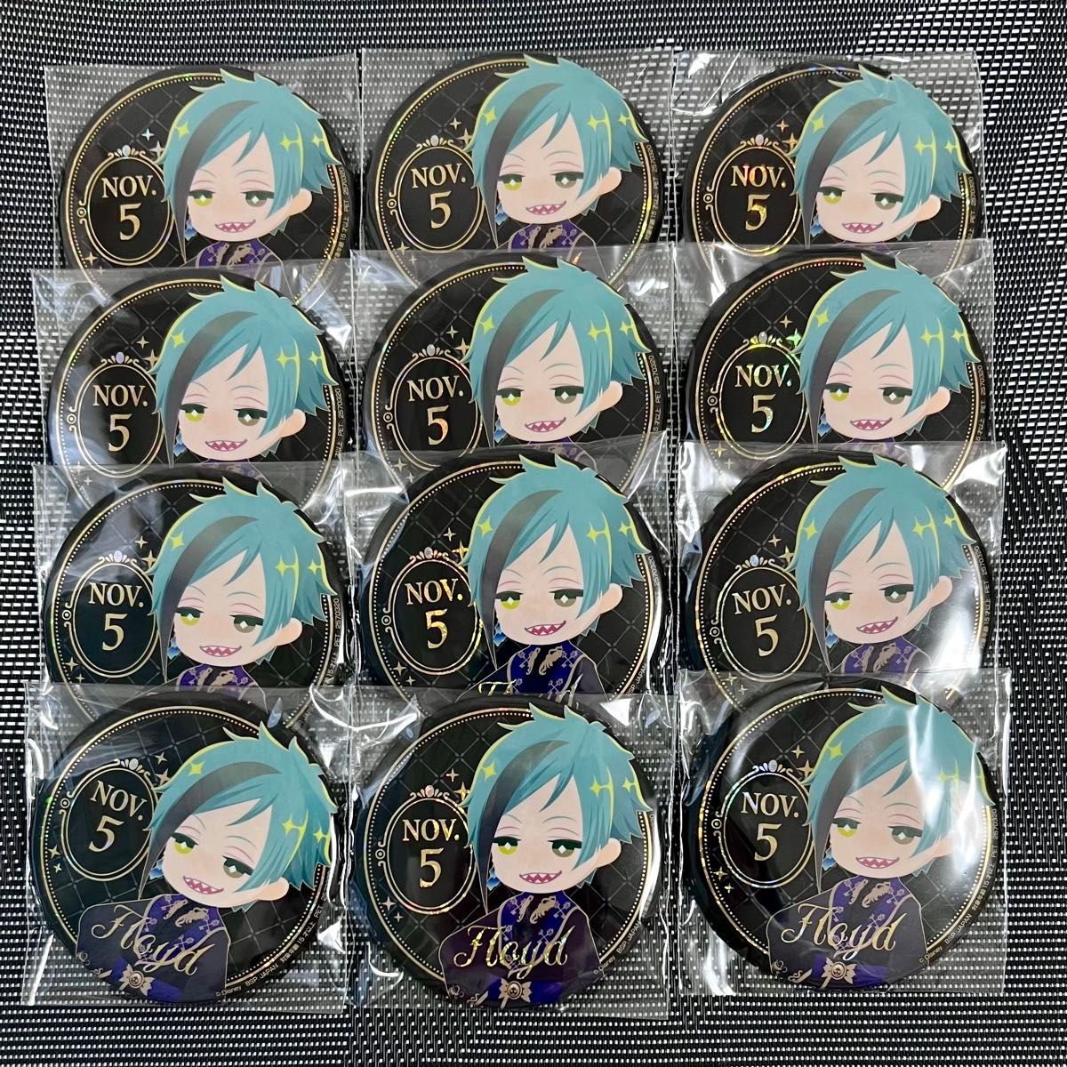 フロイド おめかしバースデー 缶バッジ フロイドリーチ ツイステッド