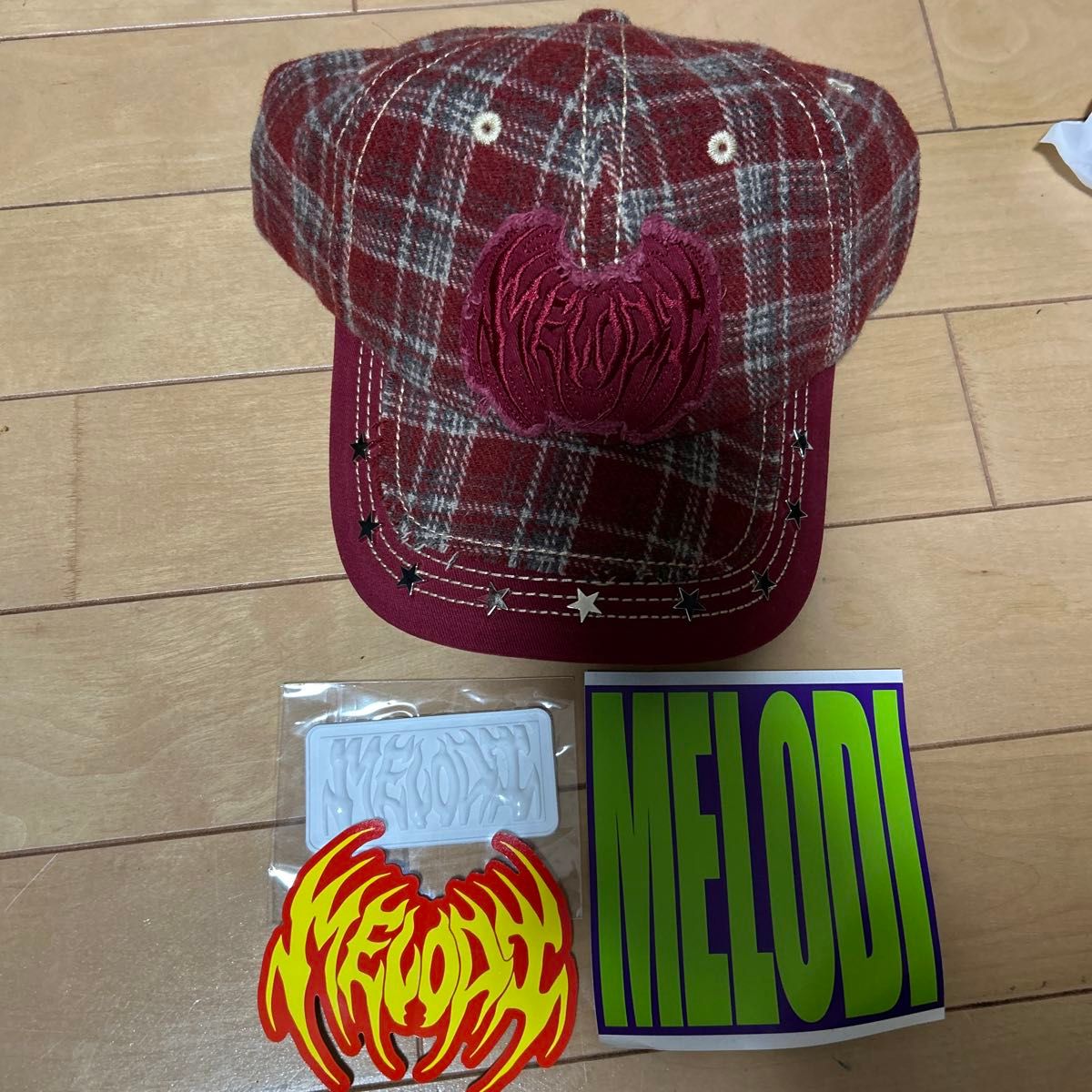 EC MELODI Red Plaid Star Studded Hat キャップ cap｜Yahoo!フリマ