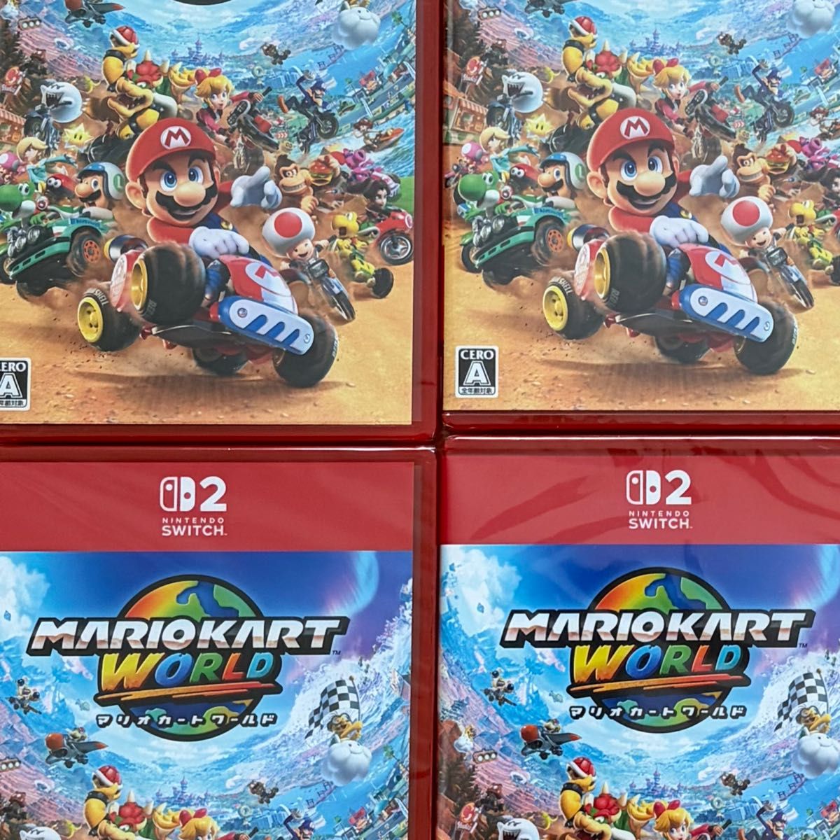 マリオカート ワールド Switch 2 新品未開封シュリンク付き 4枚セット
