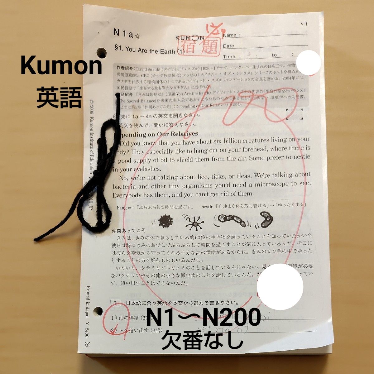 公文 国語 J教材 200枚 欠番なし KUMON｜Yahoo!フリマ（旧PayPayフリマ）