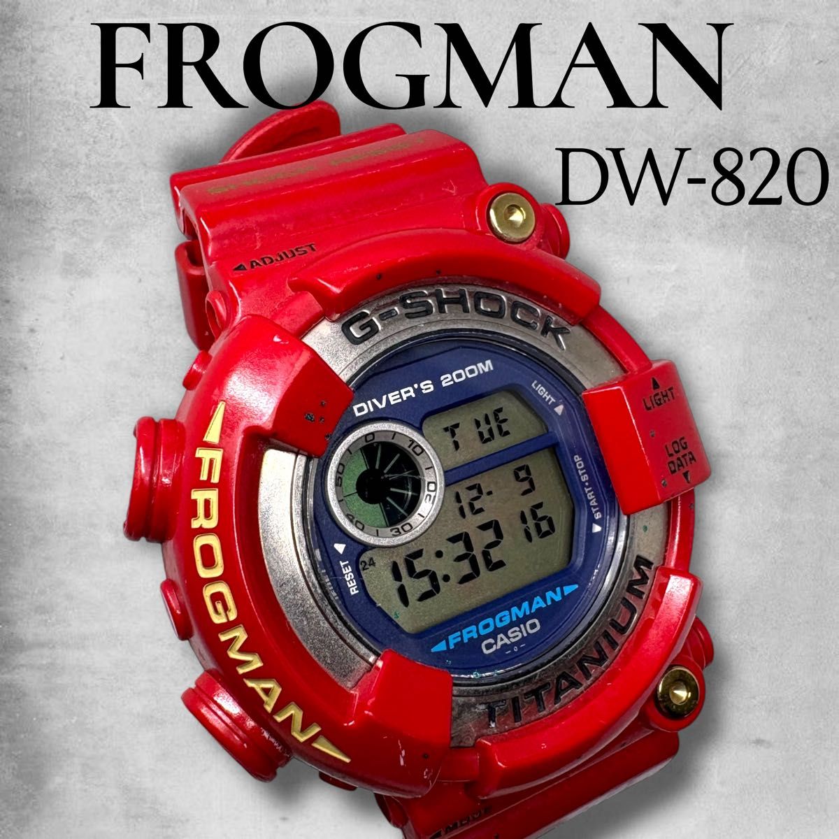 CASIO G-SHOCK フロッグマンDW8200系 中古金飾りビス 尾錠 GW225