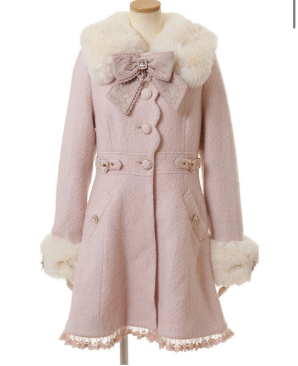 LIZLISA リズリサ ダブルリボンニットファーポンチョ ピンク｜Yahoo