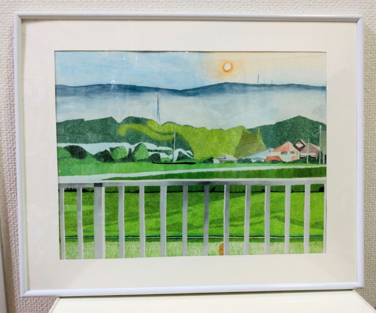 ウルバン・ユッシェ リトグラフ 版画 フランス風景画 2点セット 額縁