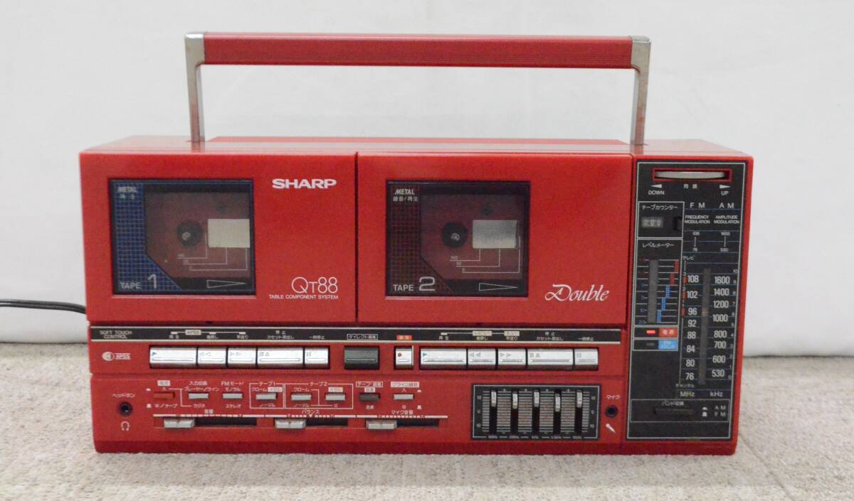あ*し様 通電OK シャープ ラジカセ レトロ 当時物 QT88MKII SHA あ*し