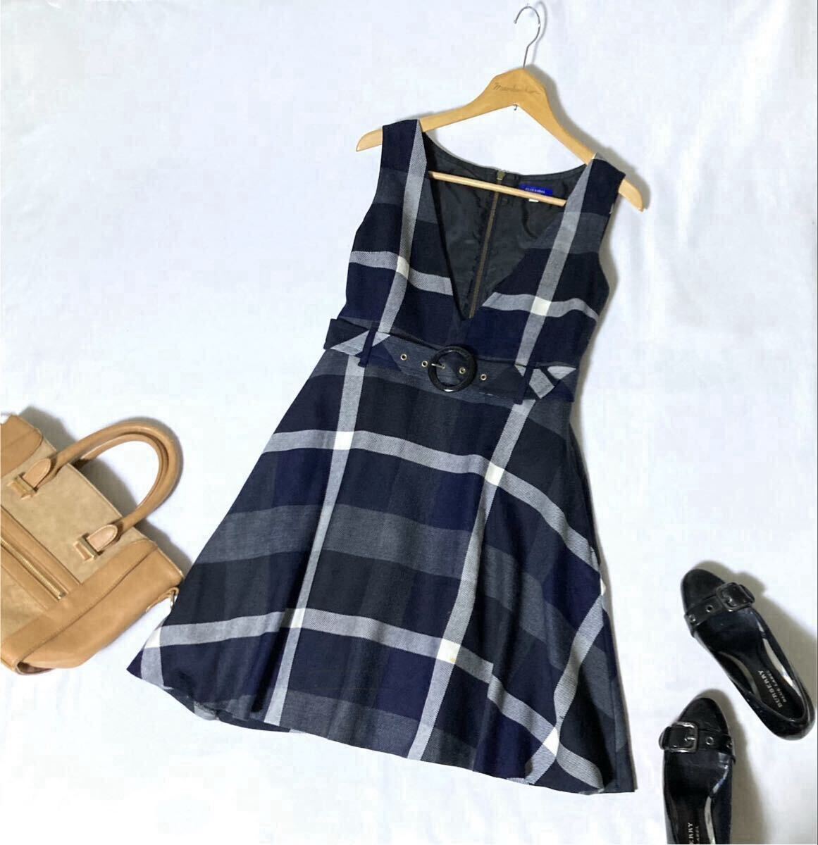 Yahoo!オークション -「ジャンパースカート」(バーバリー ブルー