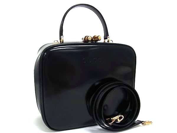 Yahoo!オークション -「グッチ エナメル ショルダー」(バンブーライン