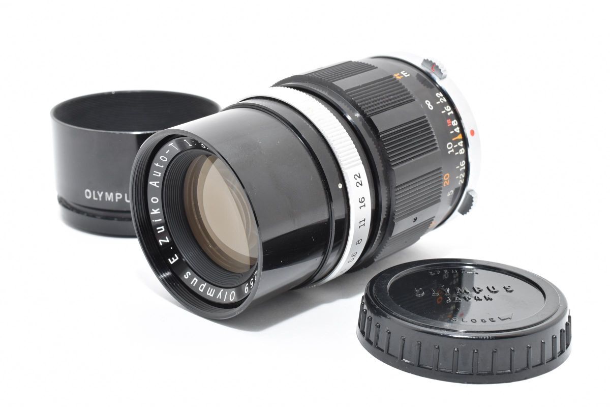 動作確認済】OLYMPUS ペン用 100mm f3.5純正フード&キャップ付 Yahoo