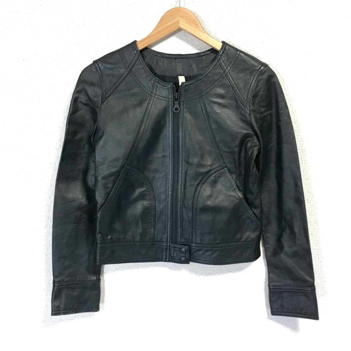 Yahoo!オークション -「ノーカラーレザージャケット レディース」の