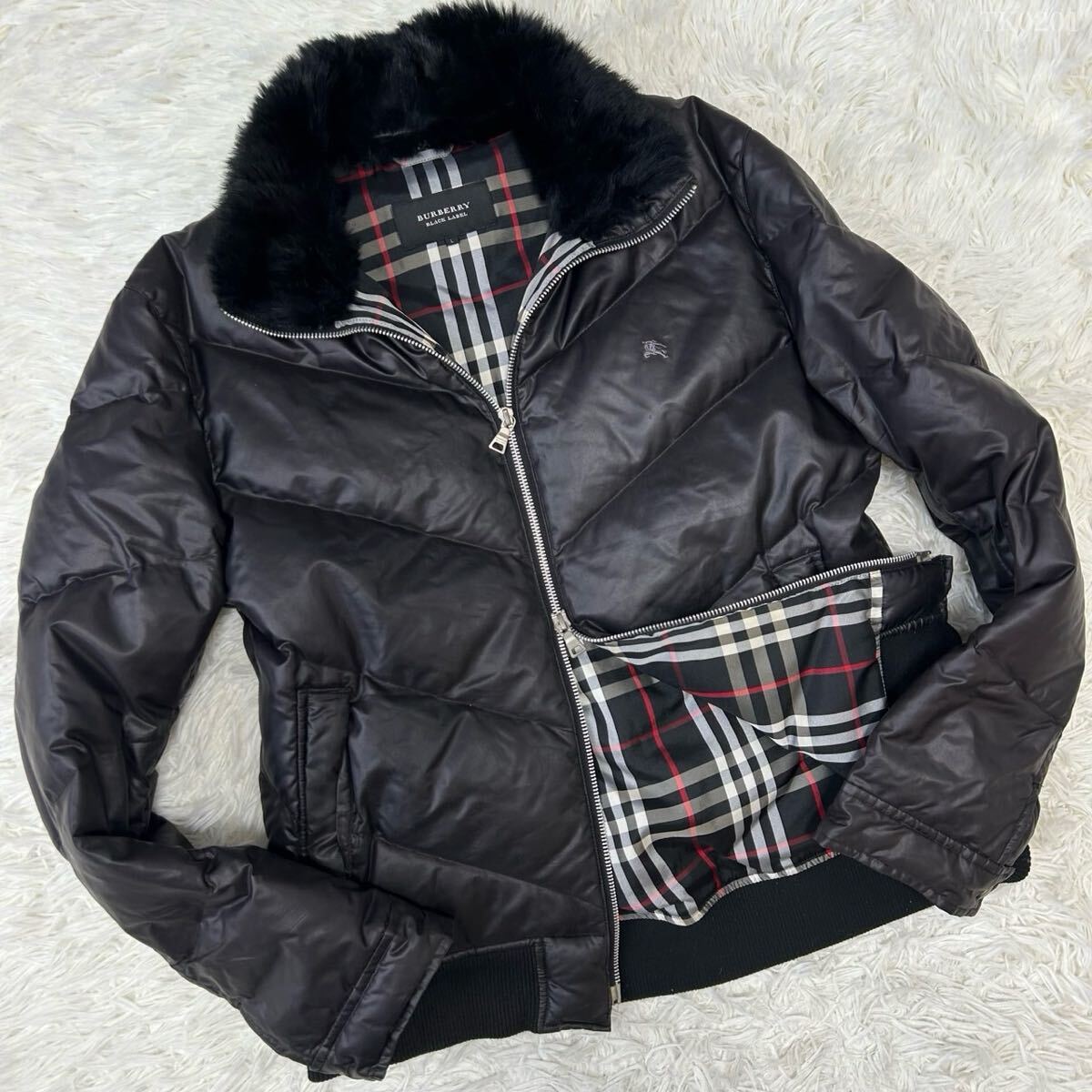 Yahoo!オークション -「バーバリーブラックレーベル ダウン ライダース