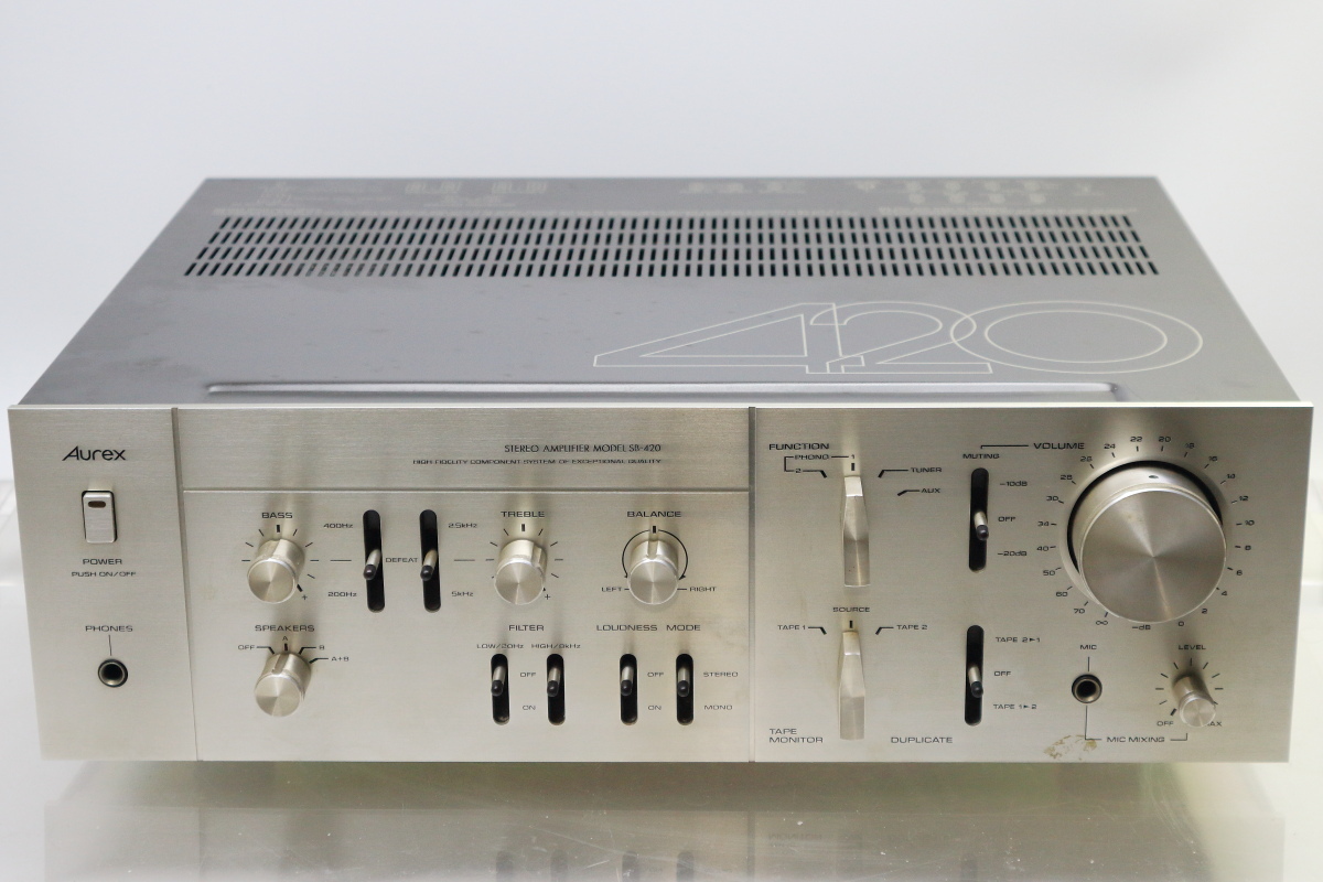 Yahoo!オークション -「aurex sb-420」(アンプ) (オーディオ機器)の