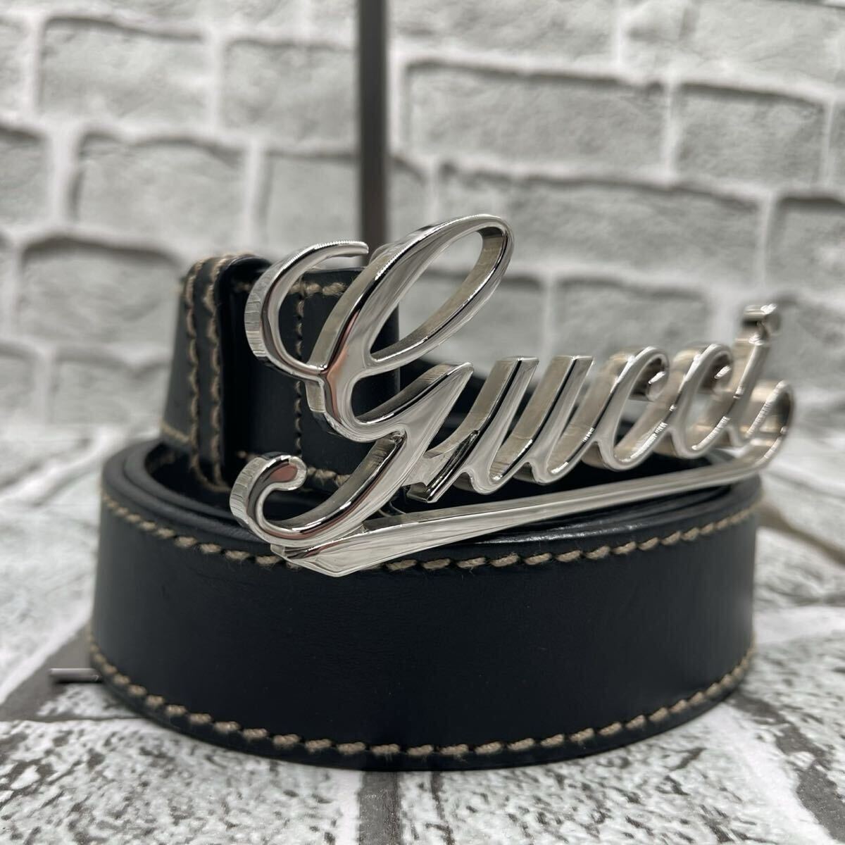 Yahoo!オークション -「グッチ ベルト メンズ 90」(グッチ) (く)の落札