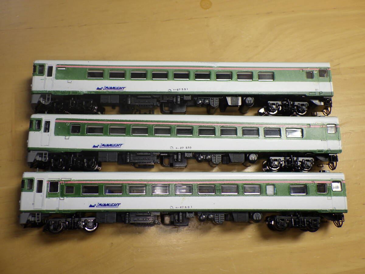 TOMIX】改造品 キハ27ミッドナイト&キハ182 3両 TOMIX】改造品 キハ27