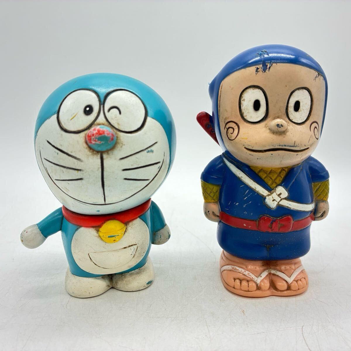 ソフビドラえもん、パーマン、ドラえもん他4体キャラクター貯金箱