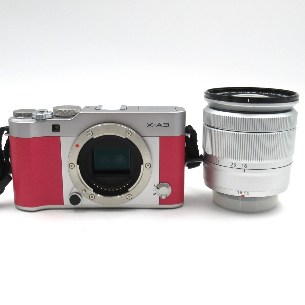 Fujifilm X-A3 ミラーレスカメラ シルバー/レッド 動作品 Fujifilm X