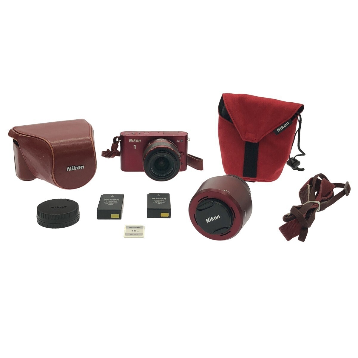 ニコン Nikon 1 J2 ダブルズームキット [レッド] オークション比較