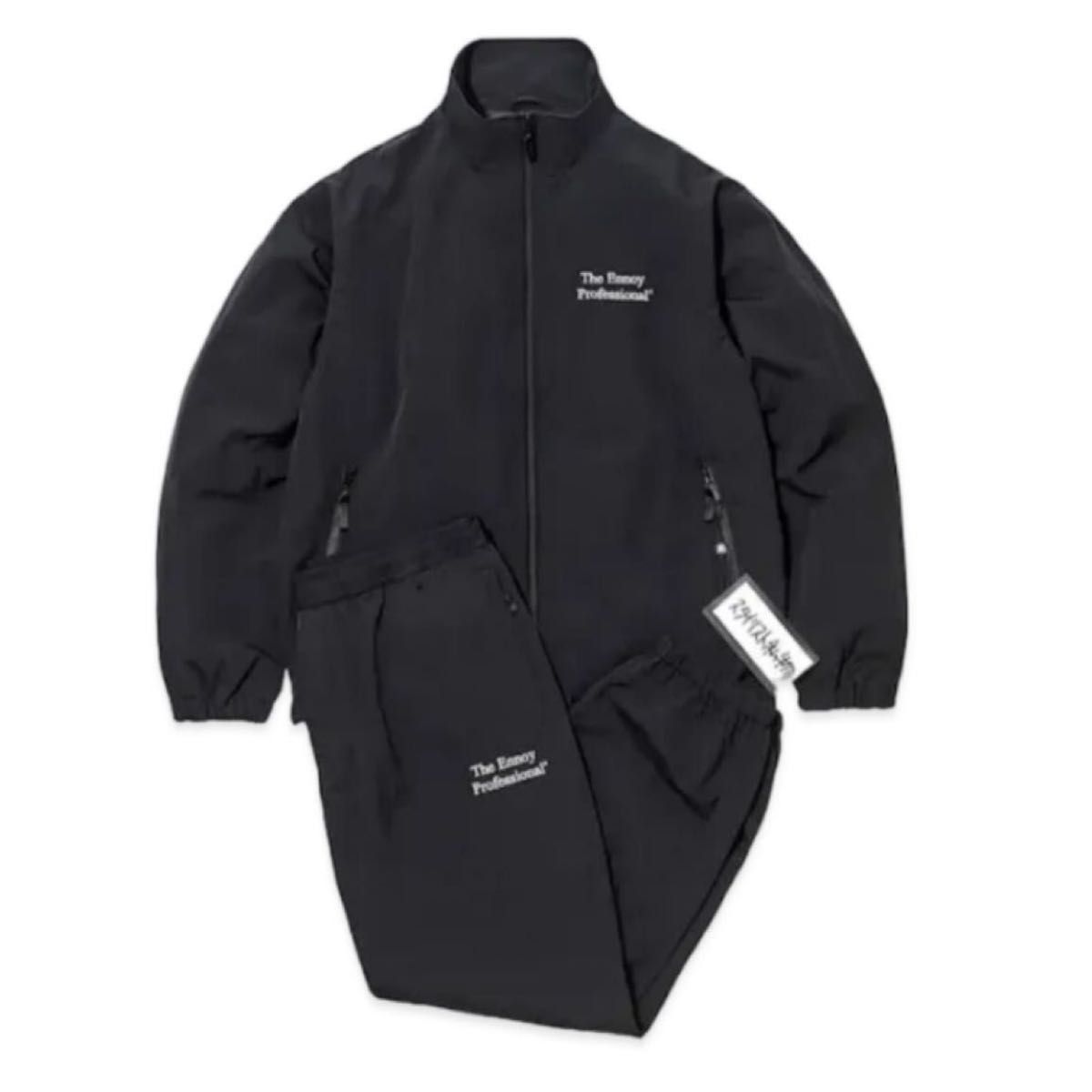 PADDED NYLON BENCH COAT (BLACK/GRAY) Lサイズ ENNOY ベンチコート