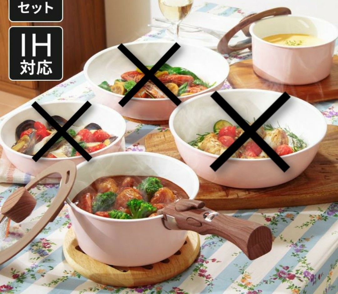 65%OFF ロイヤルクイーン 18cm鍋3 点セット 中古・IH対応｜Yahoo